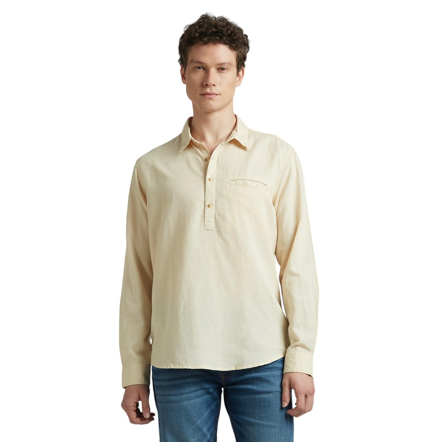 Beige Full Sleeved Shirt
