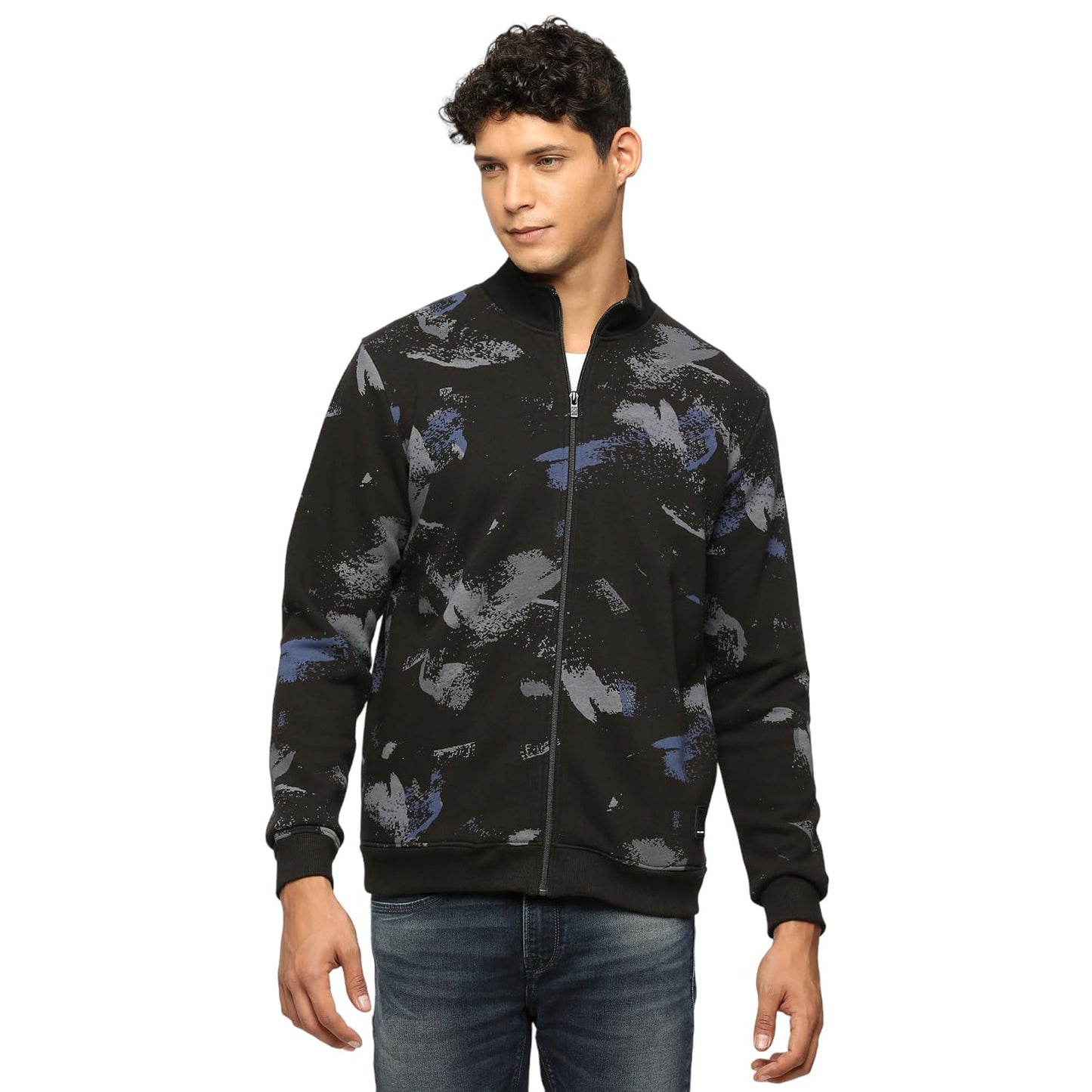 Pepe Jeans MenS Cotton Blend High Neck Sweatshirt (Pm582705_Black