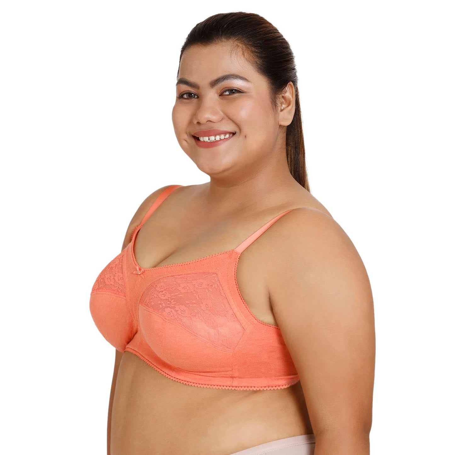 Rosaline by Zivame Womens Polyester Cotton Non Padded Wired Casual Full Coverage Super Support Bra (Pack of 2) (RO1292FASHAPINK