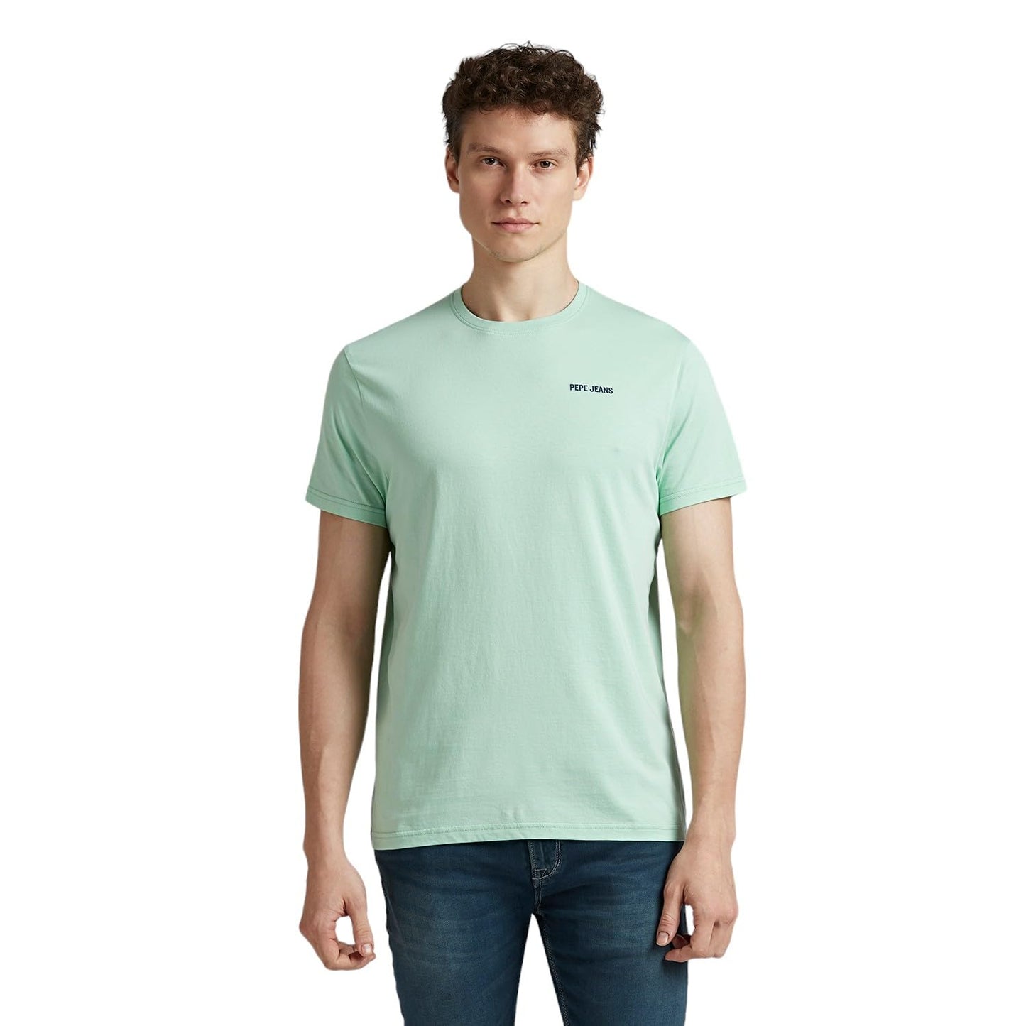 Pepe Jeans Light Green Back Print Short Sleeve T-Shirt
