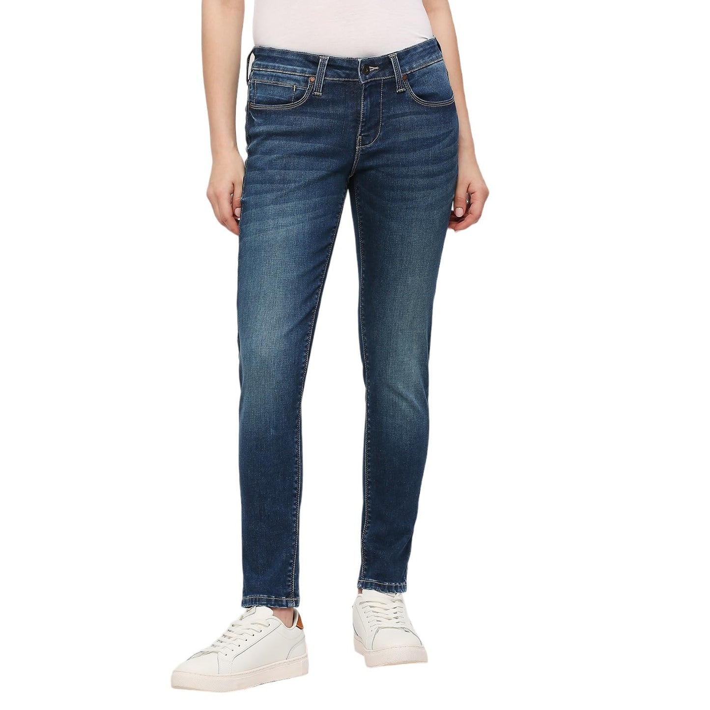 Pepe Jeans WomenS Skinny Jeans (Pl204681J678_Mid Wash Indigo Blue