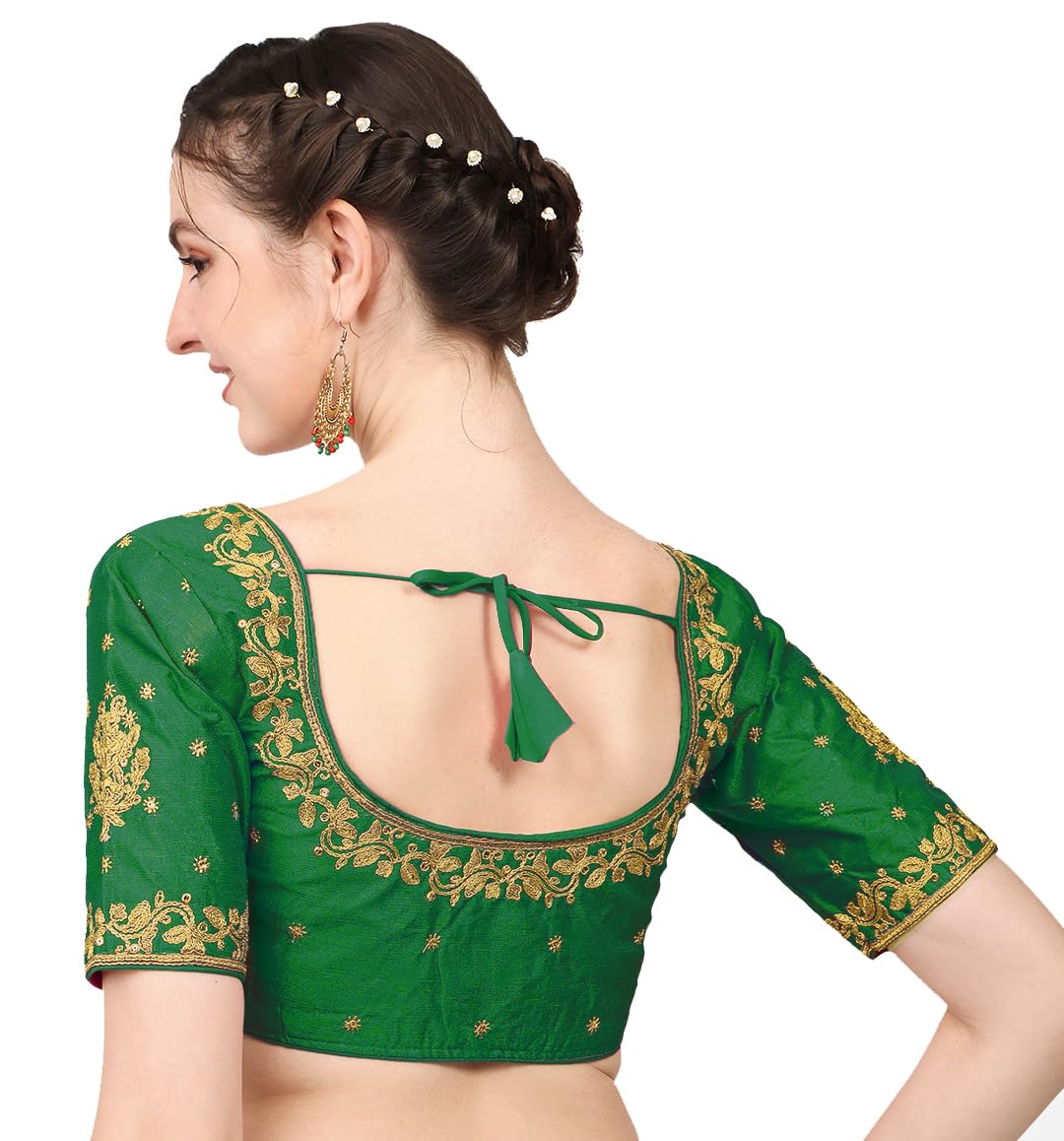 Pujia Mills blouse readymade stylish design half sleeve blouse readymade maggam work blouse for women saree blouse readymade blo
