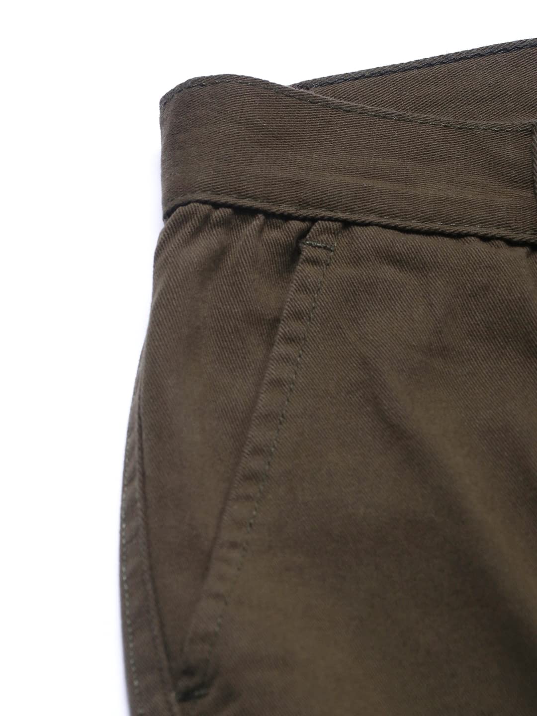 Dennis Lingo Slim Fit Dark Olive Solid Cargo Jogger for Men