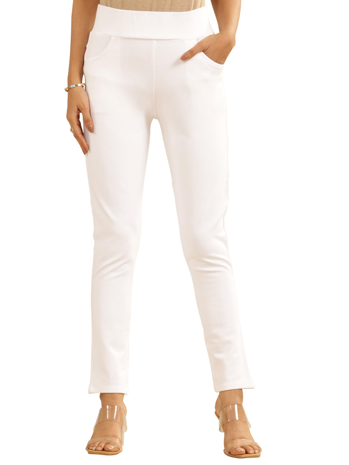 Libas WomenS Regular Jeggins (Pl1684_White