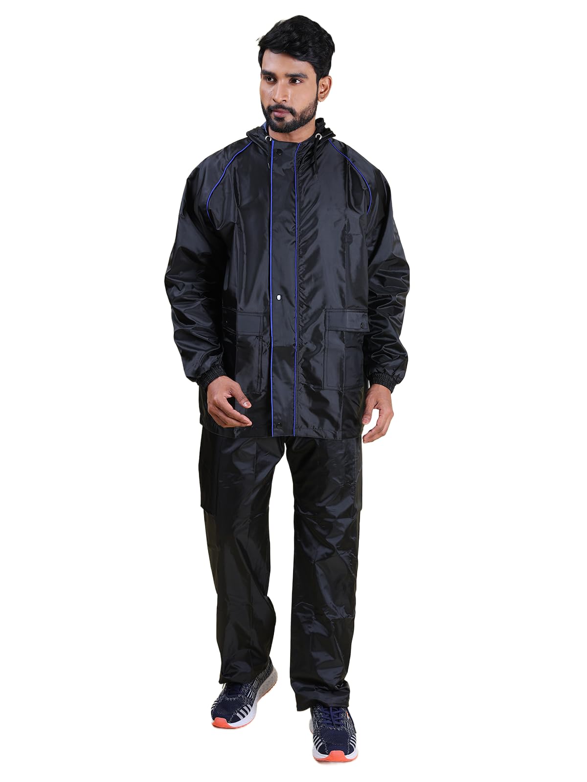 Rupa Rainwear for Men, Waterproof Nylon Blended Rain Jacket with Pants and Carry Bag,Pack of 1