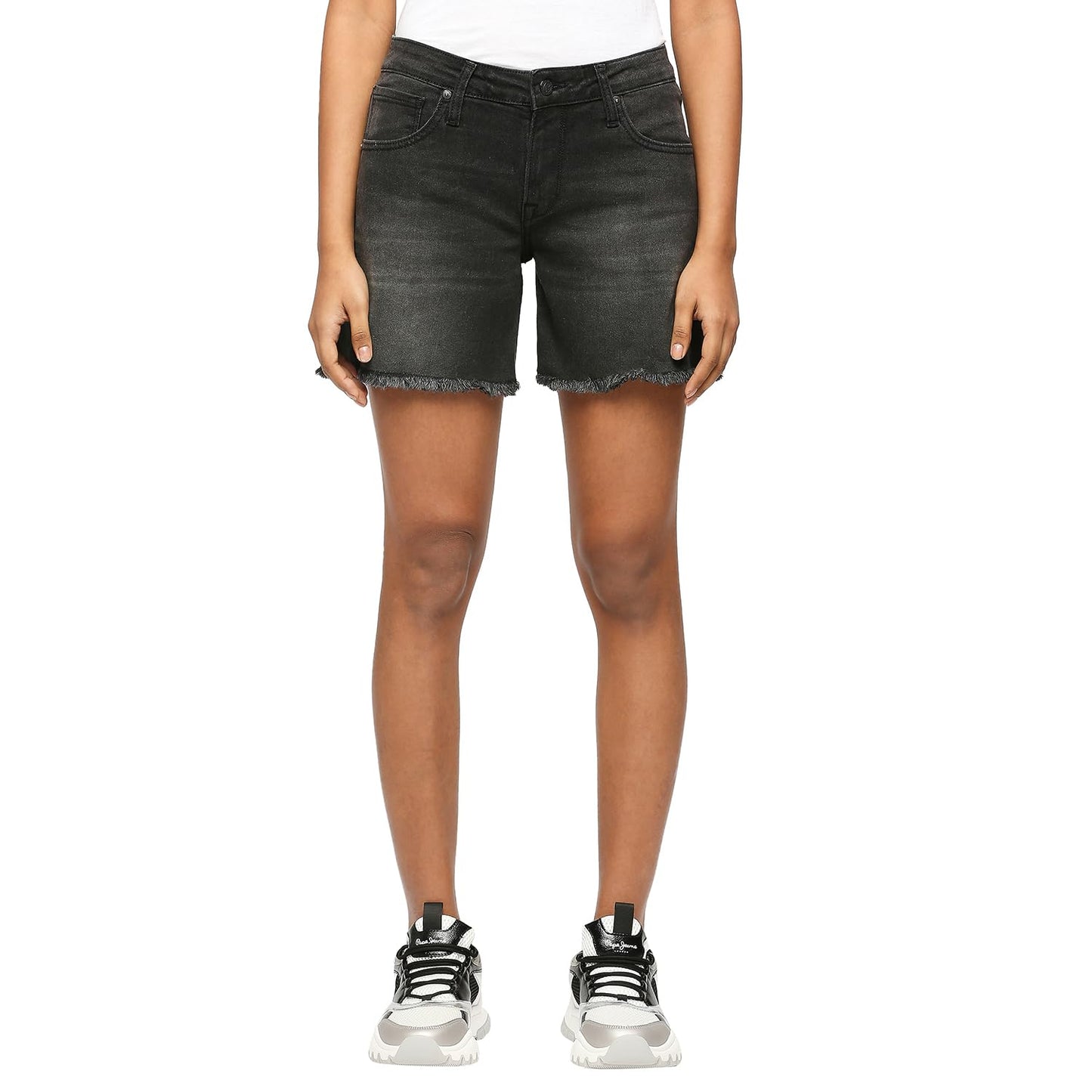 Pepe Jeans WomenS Boyfriend Shorts (Pl801080Q01_Black Used