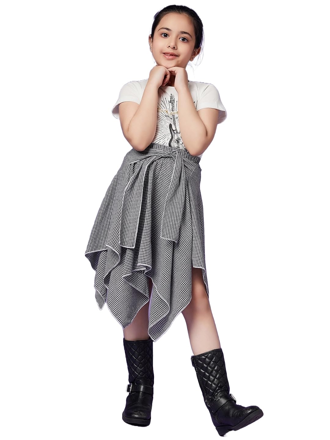 Pspeaches Pure Cotton Western Skirt Set