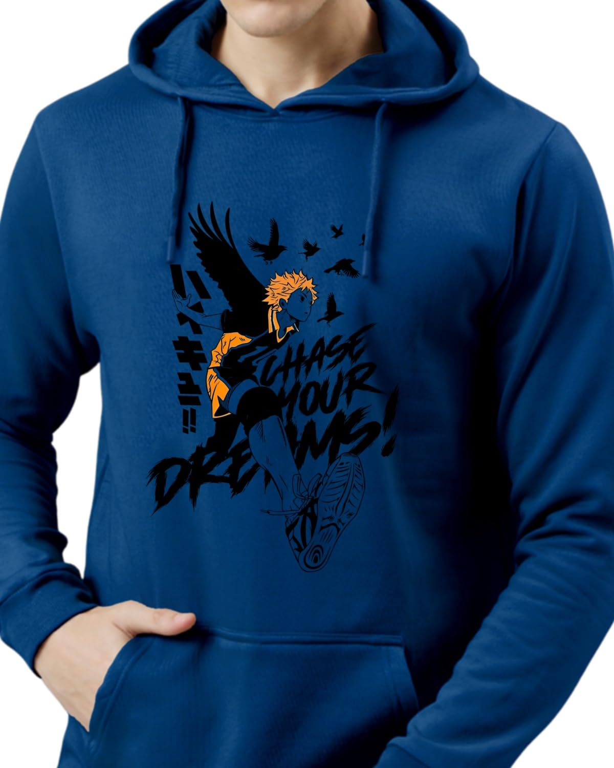 ADRO Anime Hoodies for Men, 320 GSM Soft Cotton Hoodie, Long Lasting Anime Printed Hoodie for Winter | Mens Hoodies | Sweatshirt