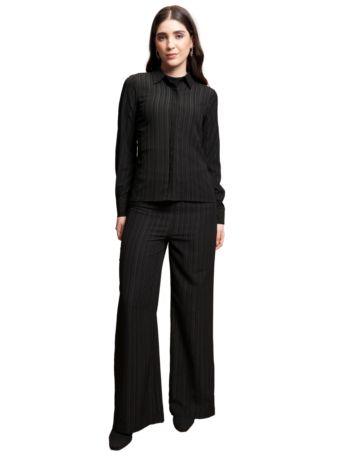 Ketch Women Full Sleeve Co-Ord Set Khce000111 Black S