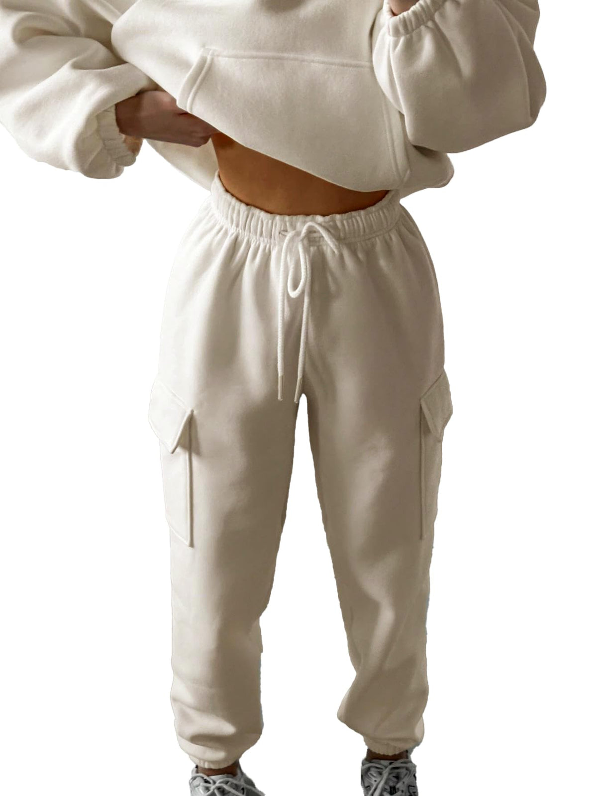 KOTTY Womens Co-Ords Solid Sweatshirt With Sweatpant