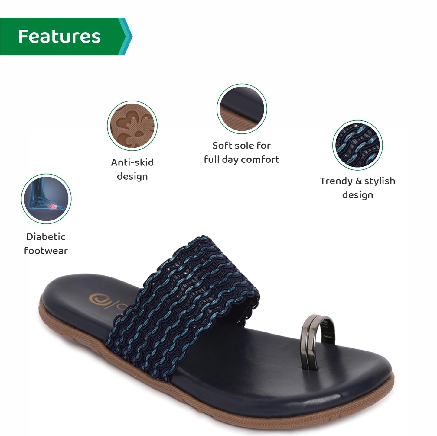 Ortho Joy Fancy Doctor Slippers | Soft Chappal For Women | Casual Flat Sandals