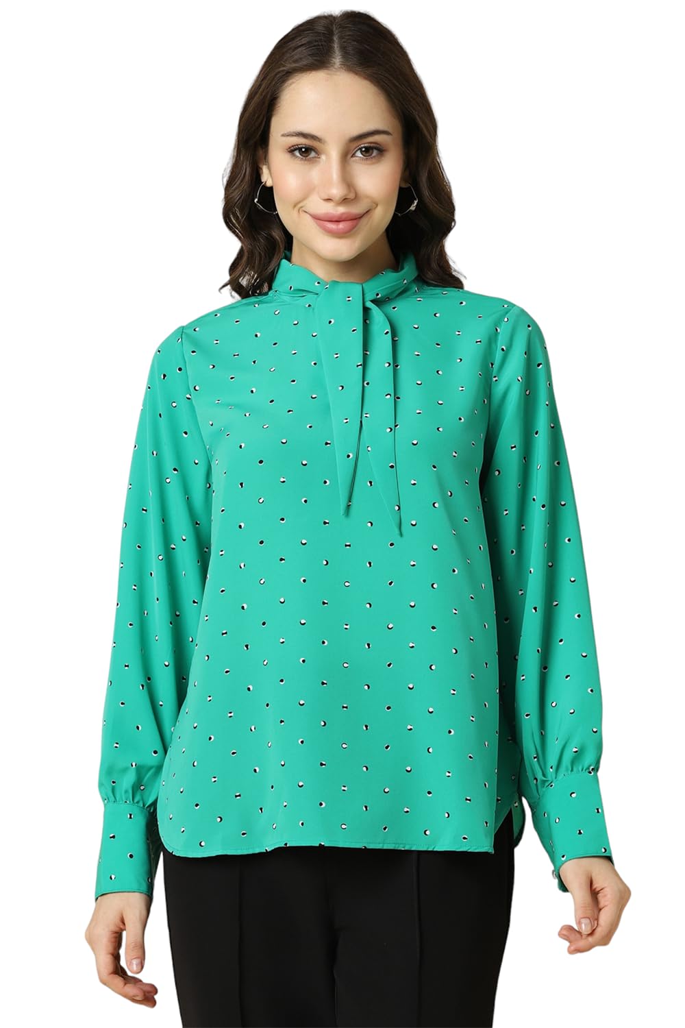 Allen Solly Women Regular Fit Printed Formal Full Sleeve Top