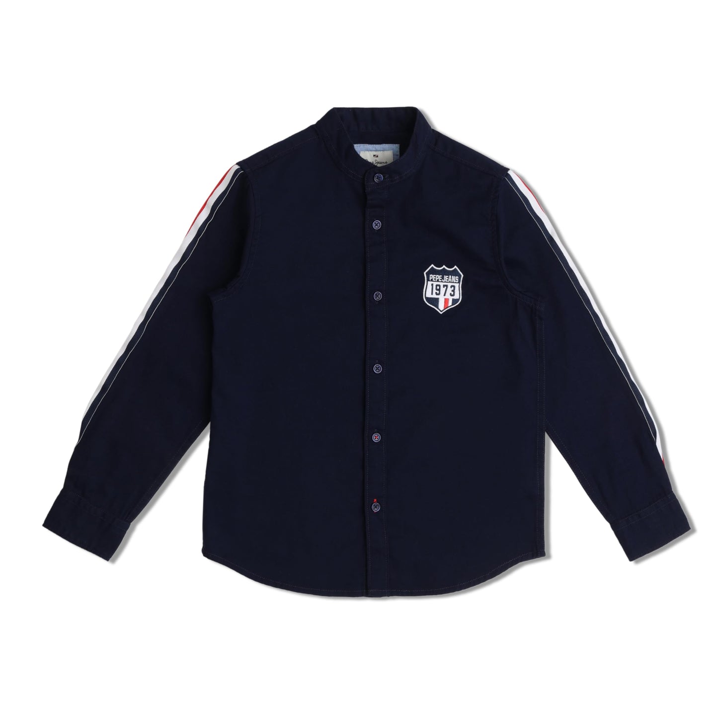 Pepe Jeans BoyS Solid Regular Fit Shirt (Pb302366_Navy 14)