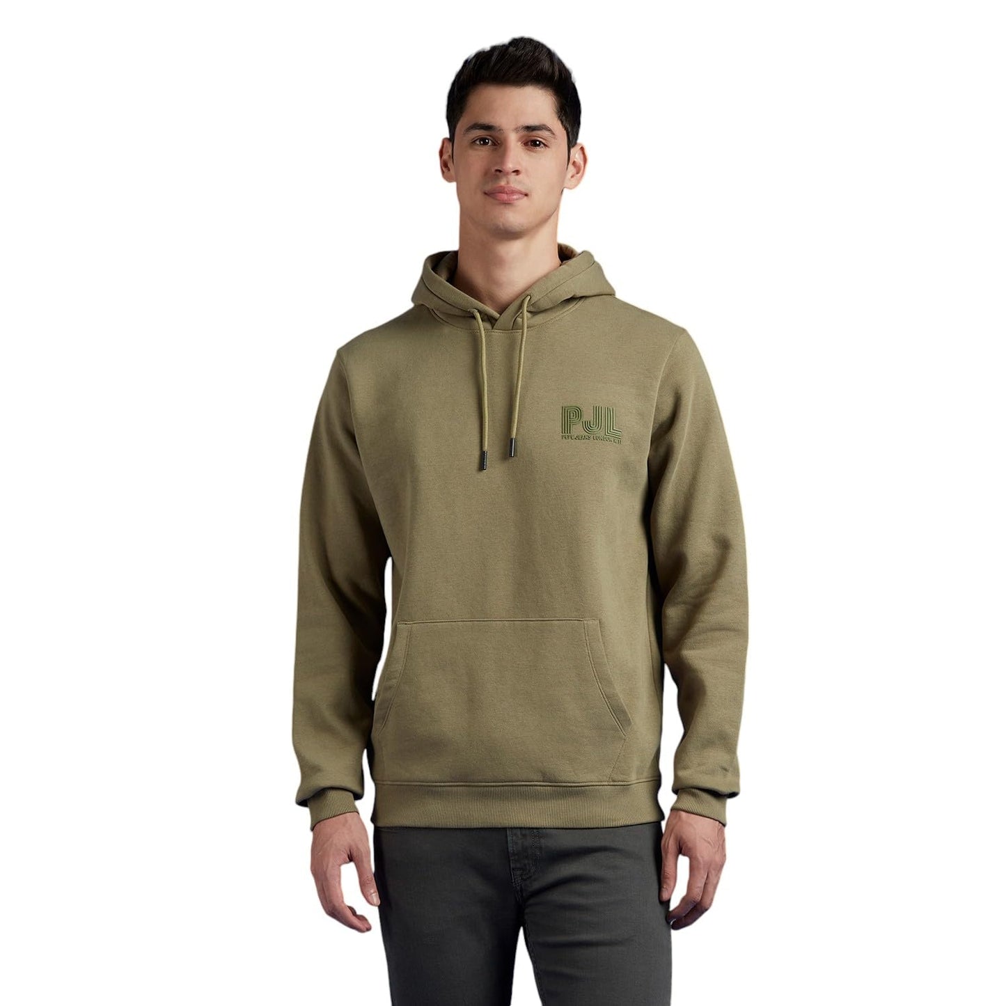 Green Full Sleeve Hooded Sweatshirt