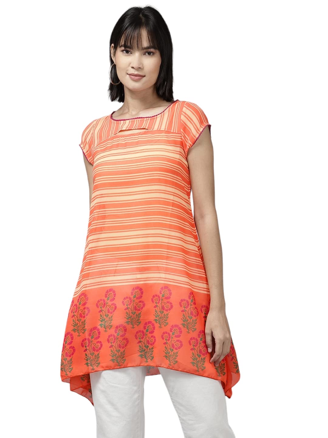 Aarika Women's Regular Fit Shirt (TP-W-M-12149_Orange XS)