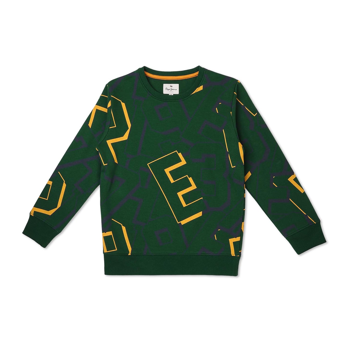 Pepe Jeans BoyS Cotton Crew Neck Sweatshirt (Pb581574_Ivy Green