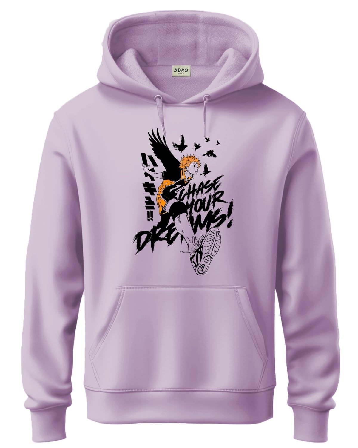 ADRO Anime Hoodies for Men, 320 GSM Soft Cotton Hoodie, Long Lasting Anime Printed Hoodie for Winter | Mens Hoodies | Sweatshirt