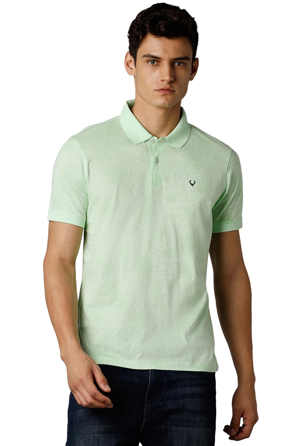 Allen Solly Men Printed Solid Polo Neck Polo Shirt