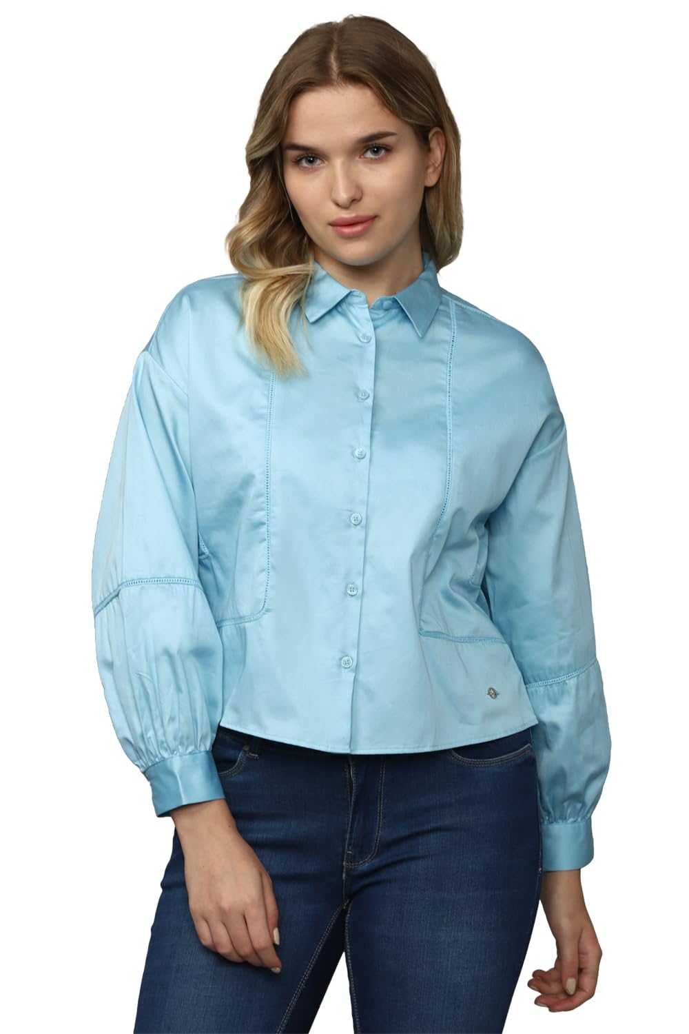Allen Solly Women Solid Full Sleeve Button-Down Shirt
