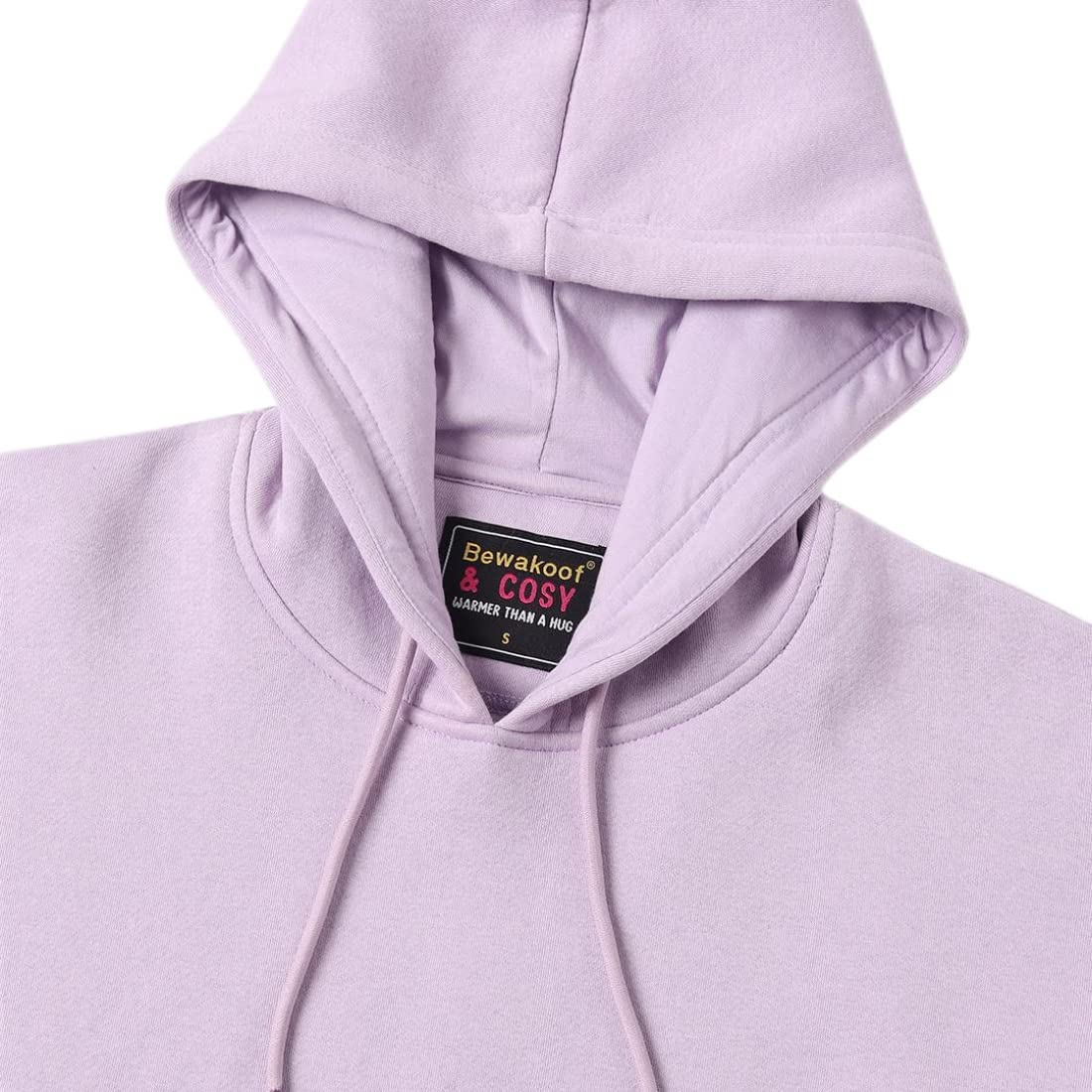 Bewakoof Womens Graphic Print Oversized Fit Full Sleeve Terry Hoodies Purple