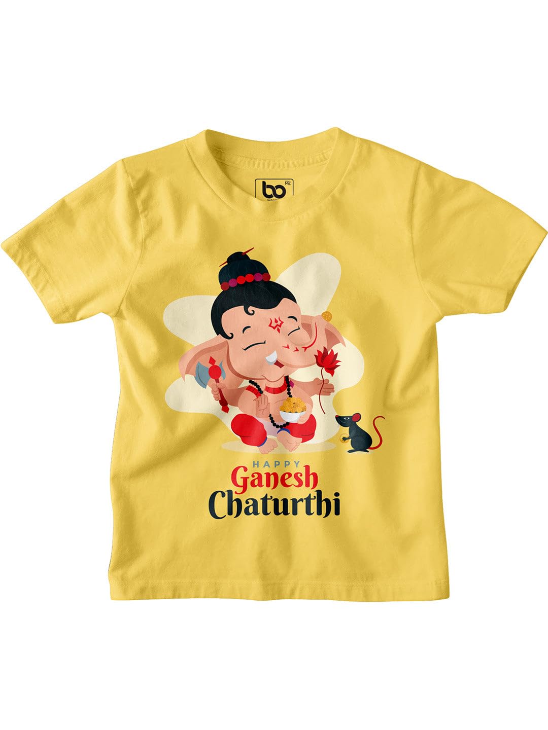 Bon Organik Boys Regular Fit T-Shirt (BON15101_Yellow