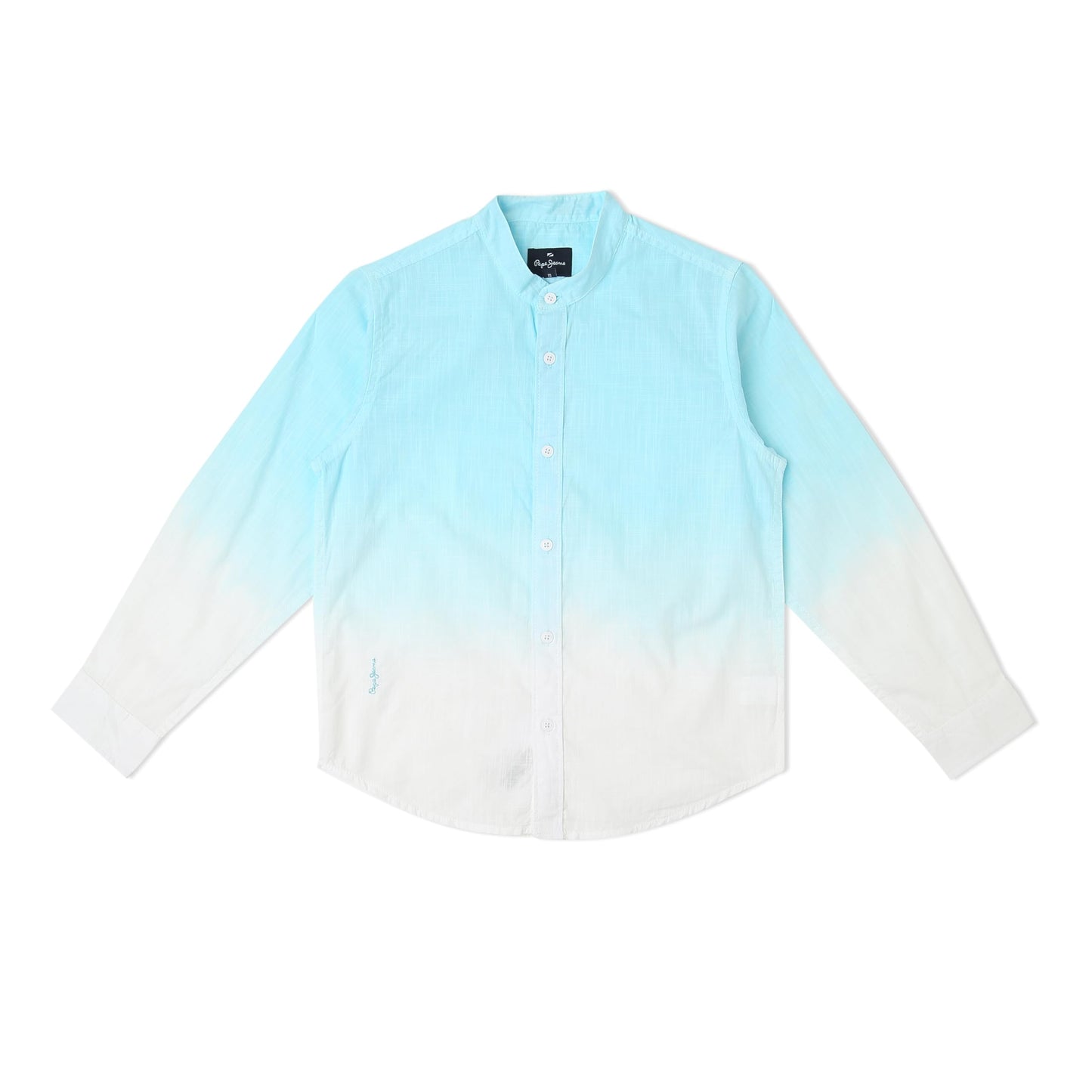 Pepe Jeans Boys Regular Fit Dyed Shirts Aqua Blue