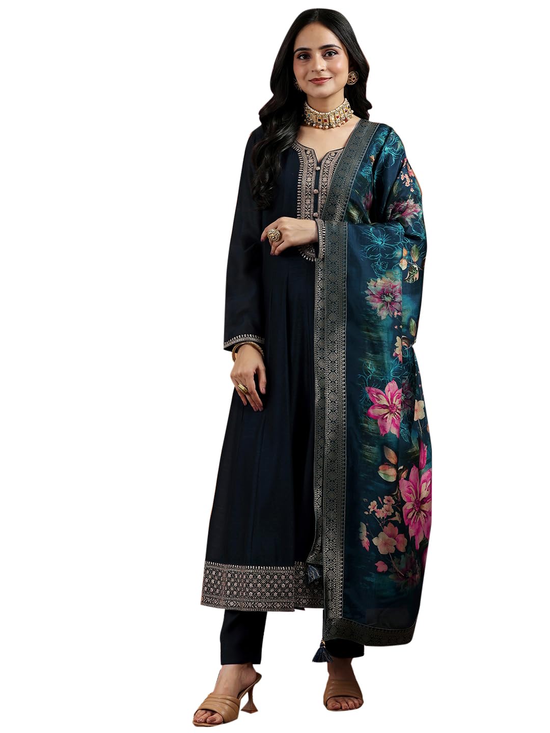 Libas WomenS Silk Blend Kurta Set (48837H