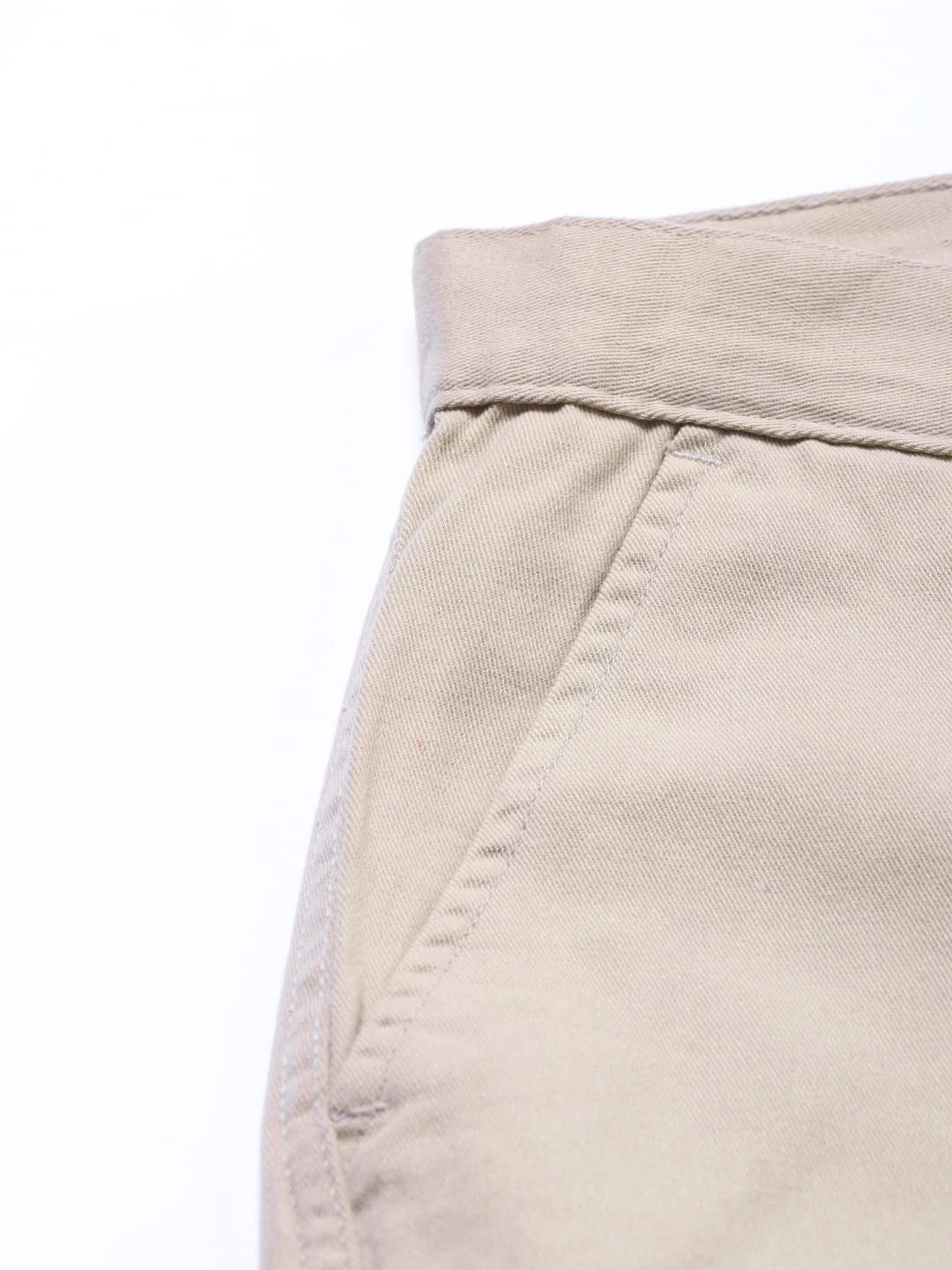 Dennis Lingo Slim Fit Beige Solid Cargo Jogger for Men