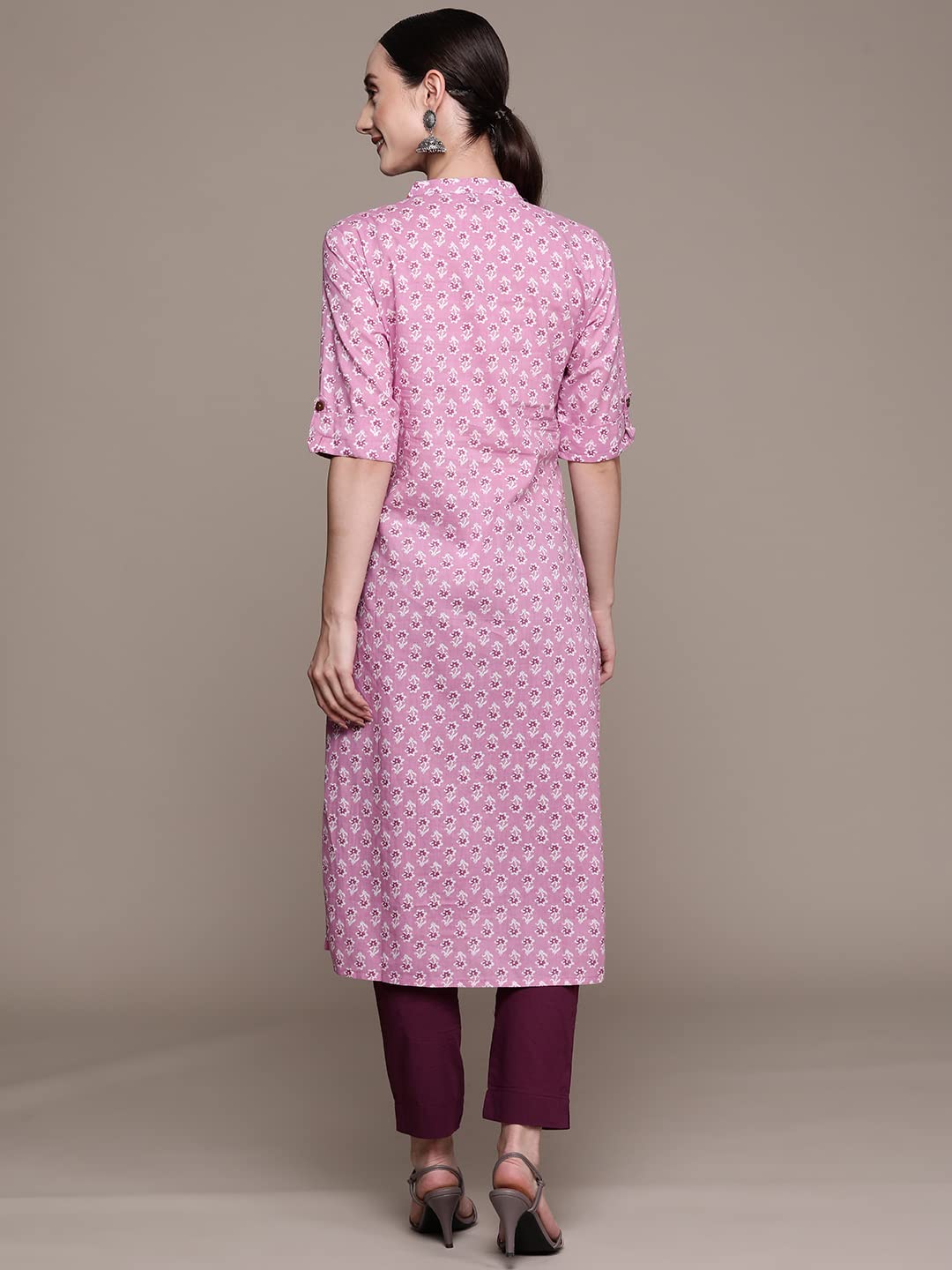 ishin Women's Cotton A-Line Kurta