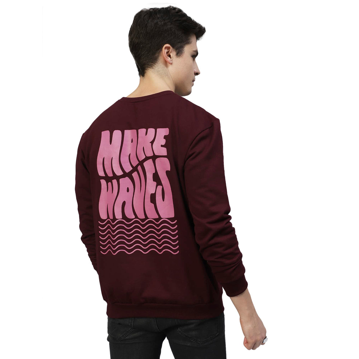 Rigo Cotton & Fleece Printed Round Neck Sweatshirt for Men | Full Sleeves Sweatshirt for Men | Casual Wear Stylish Sweatshirts f