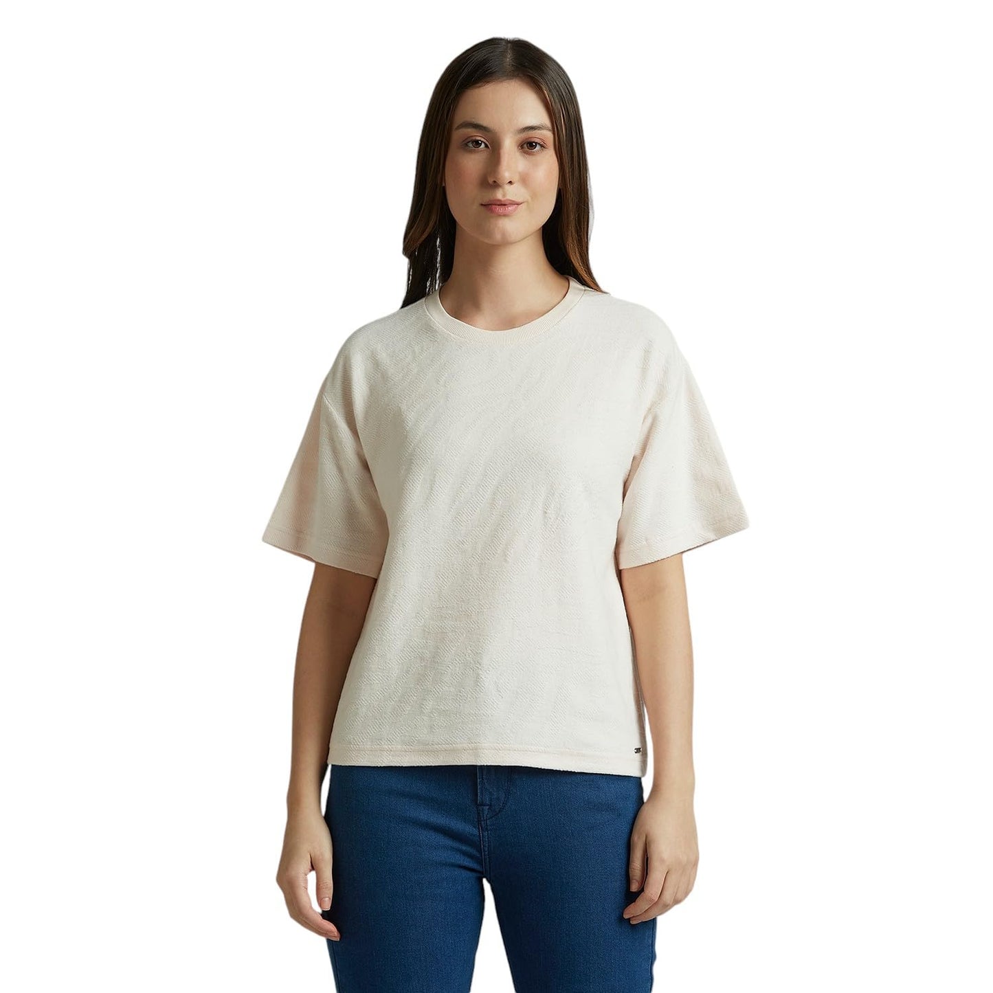 Pepe Jeans Women'S Relaxed Fit T-Shirt (Pl506088_Light Pink
