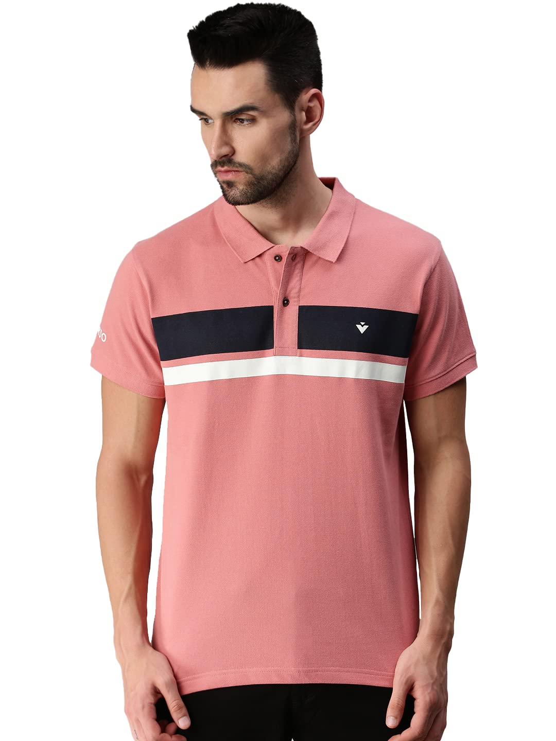 Veirdo Mens Polo T-Shirt Polo Neck T-Shirt Short Sleeve Men Polo T-Shirt Cotton Polo T-Shirt with Collar