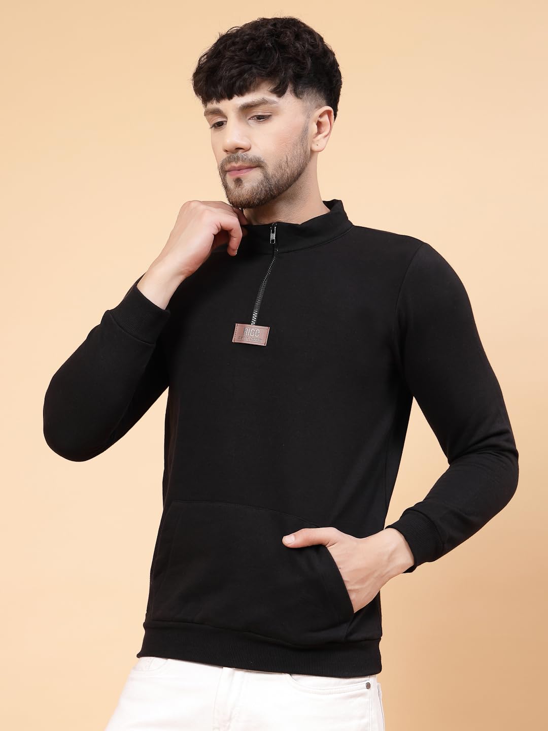 Rigo Cotton Fleece Casual Wear Printed Round Neck Sweatshirt for Men | Full Sleeves Regular Fit Sweatshirt for Men | Pullover Ho