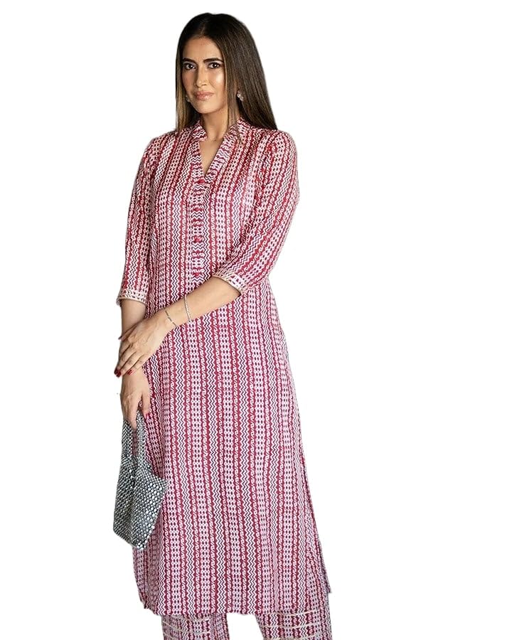 Lookmark Kurta Set: Trendy Tradition For TodayS Women! Stay On-Trend Yet Traditional With Our Cotton Blend Printed Kurti Pant S