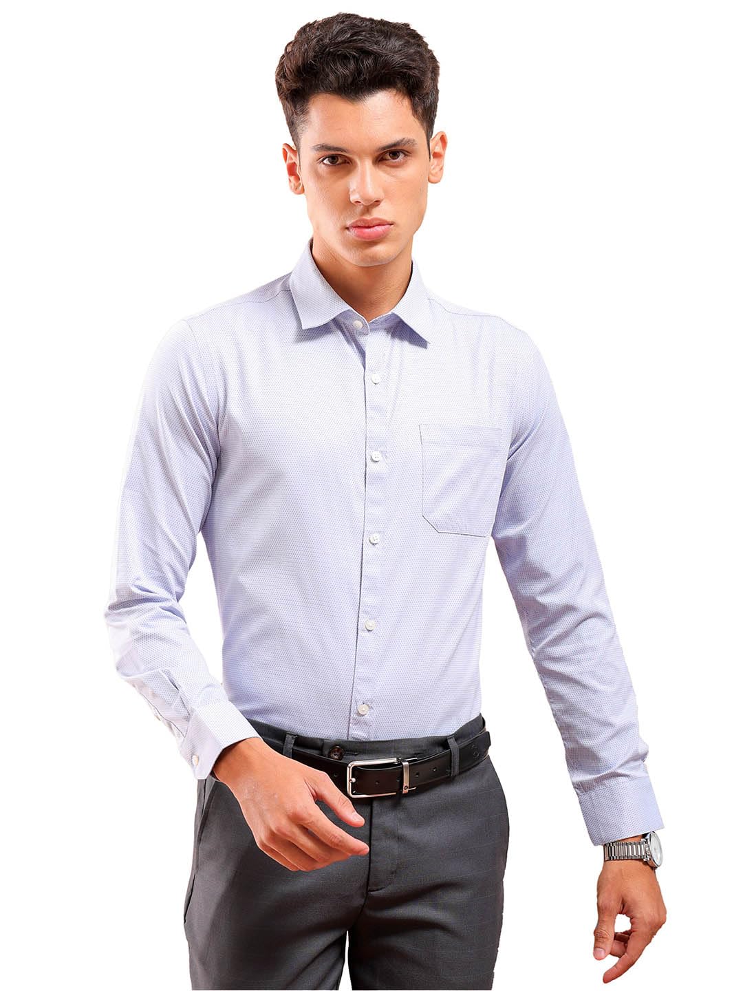 The Indian Garage Co Mens Slim Fit Shirt (0224-SHFRDB-04-01_Blue