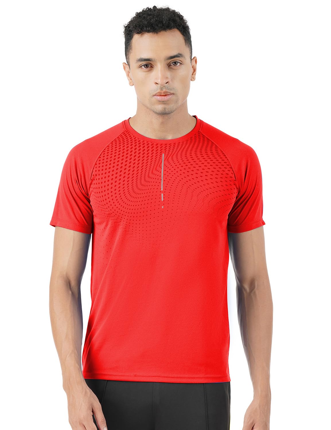 PUMPD Mens Solid Regular Fit T-Shirt (PUMSS23MTS-031_Red Blaze