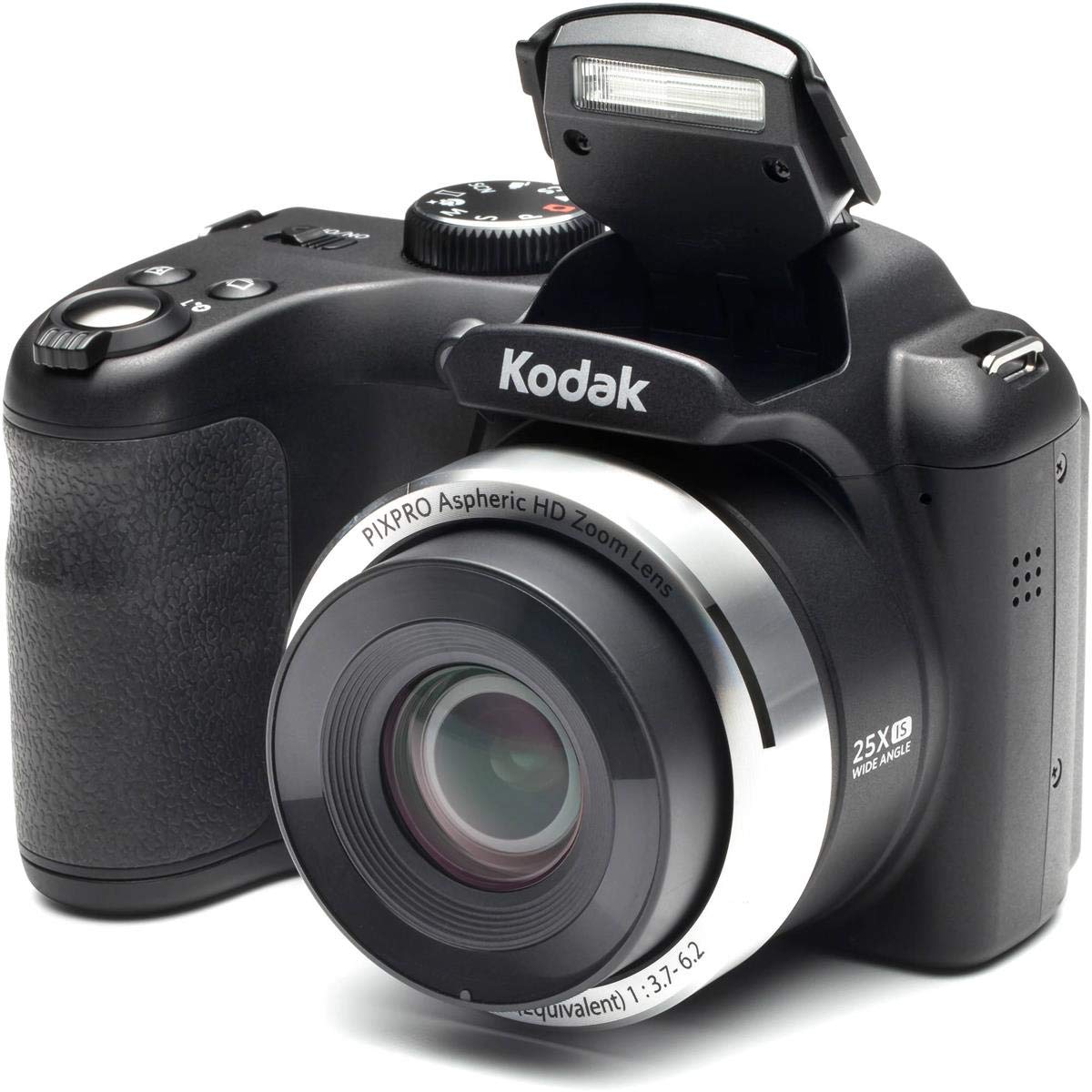 KODAK PIXPRO AZ252 Digital Camera, 3” LCD, Black, Plastic/Glass/Metal, Point & Shoot