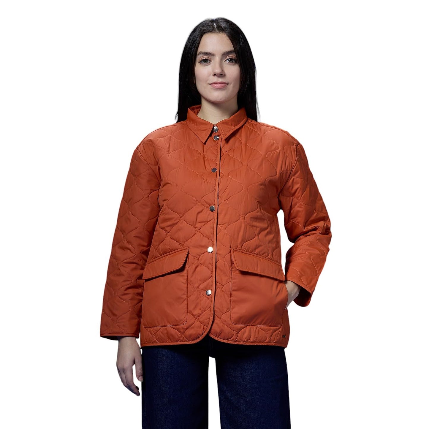 Pepe Jeans Women'S Trench Coat (Pl402576_Sunset Orange