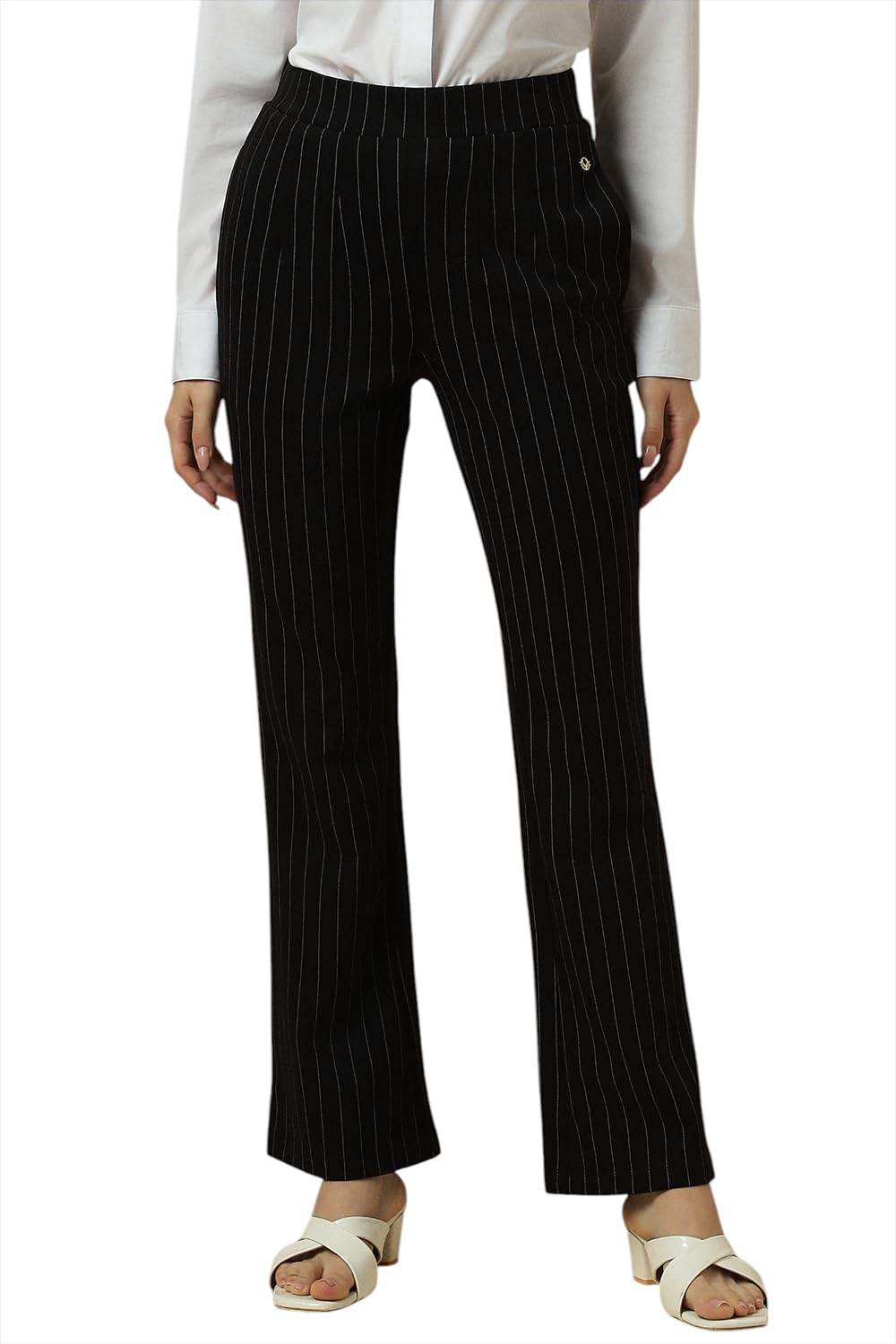 Allen Solly Women Regular Fit Striped Formal Pants