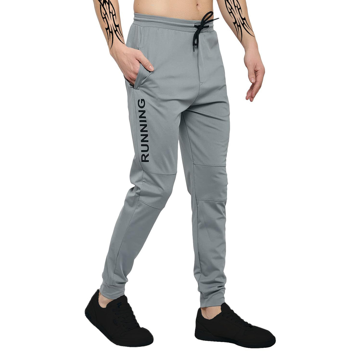 Lookmark MenS Solid Lycra Blend Lounge Wear: Trendy Track Pant With Pockets, Ideal For Night, Day, Or Casual Wear (Az-Lm-Og-Tra