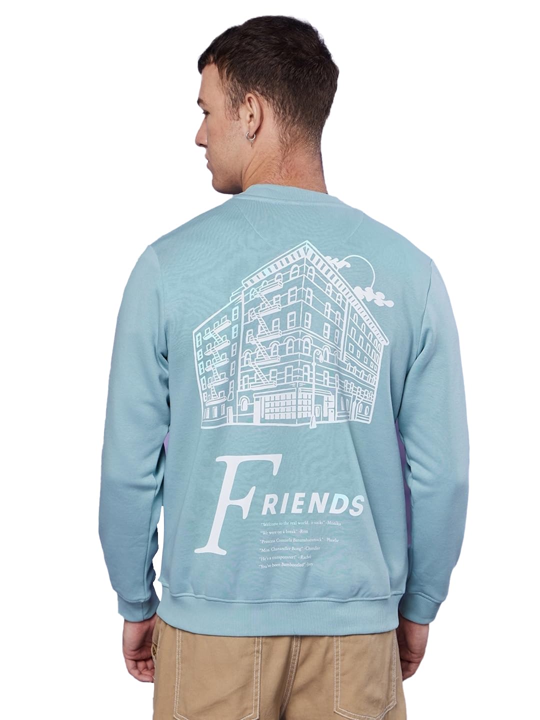 Bewakoof Heavy Duty 1.0 Official Friends Merchandise MenS Graphic Printed Regular Fit Full Sleeve Round Neck Fleece Sweatshirt_6