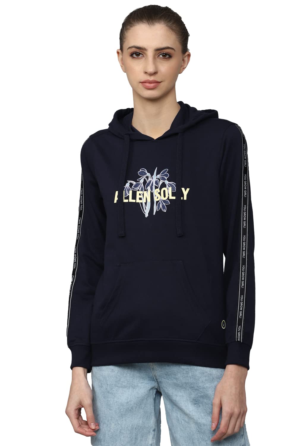 Allen Solly Women Printed Graphic Hooded Hoodie