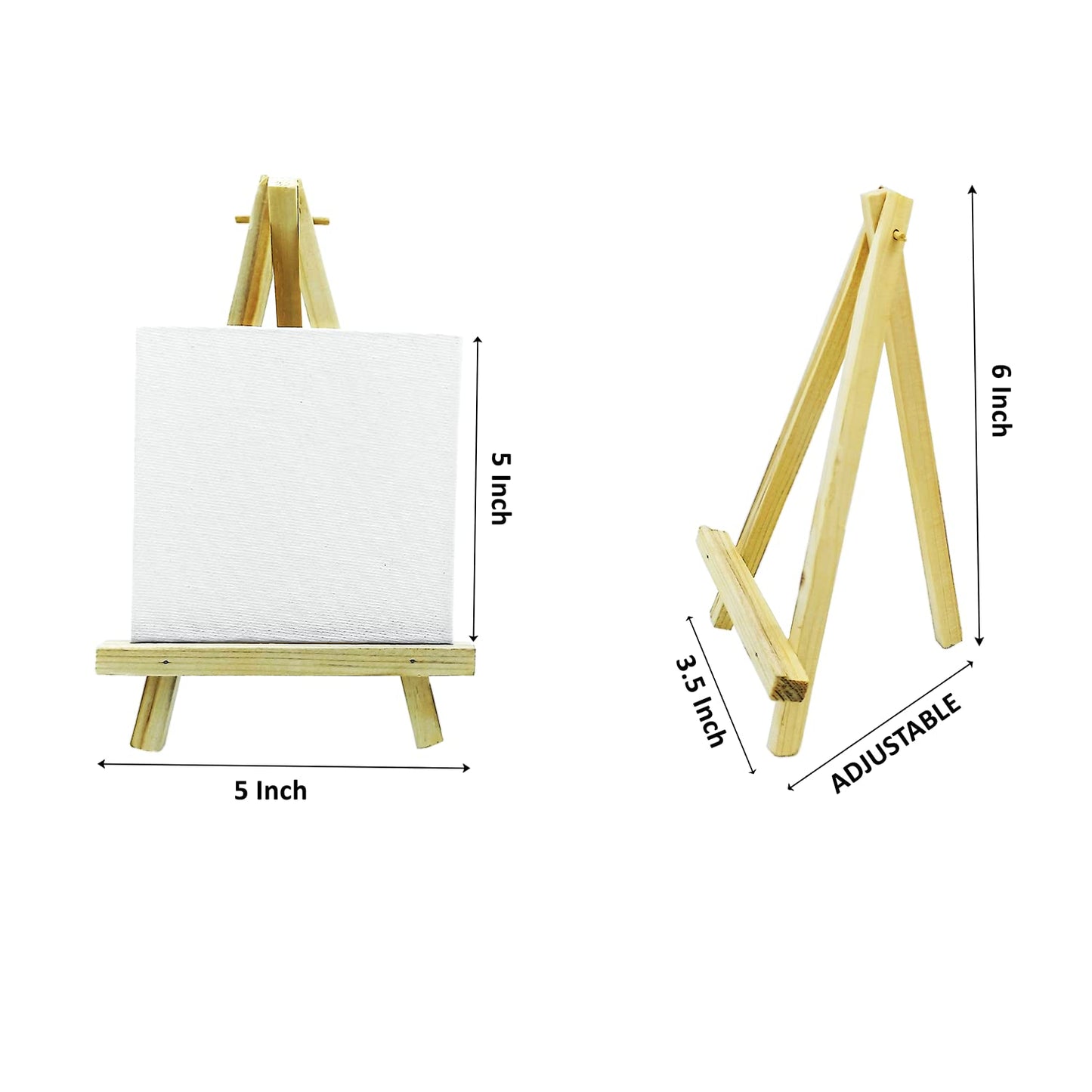 Eduway 6 Inch Mini Wooden Display Easel Tripod Stand For/Sketch Accessories/Natural Craft/Art/Painting/Mini Canvas/Photo Frame/B