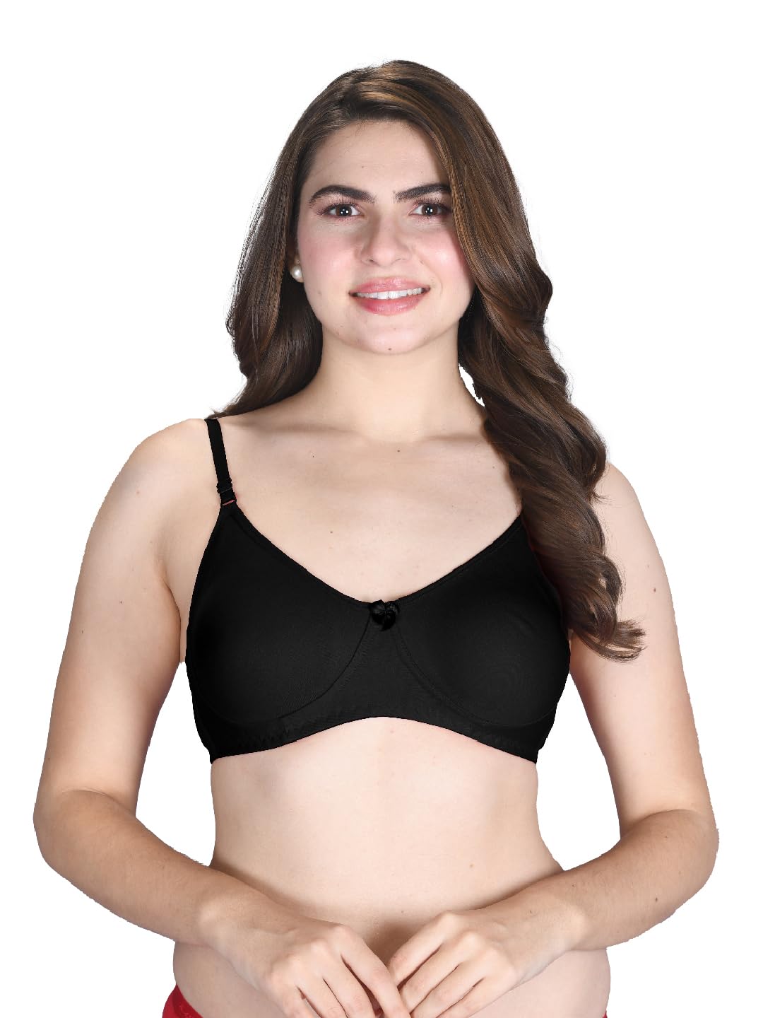 Lux Venus Comfortable Tees Bra With Adjustable Strap Black