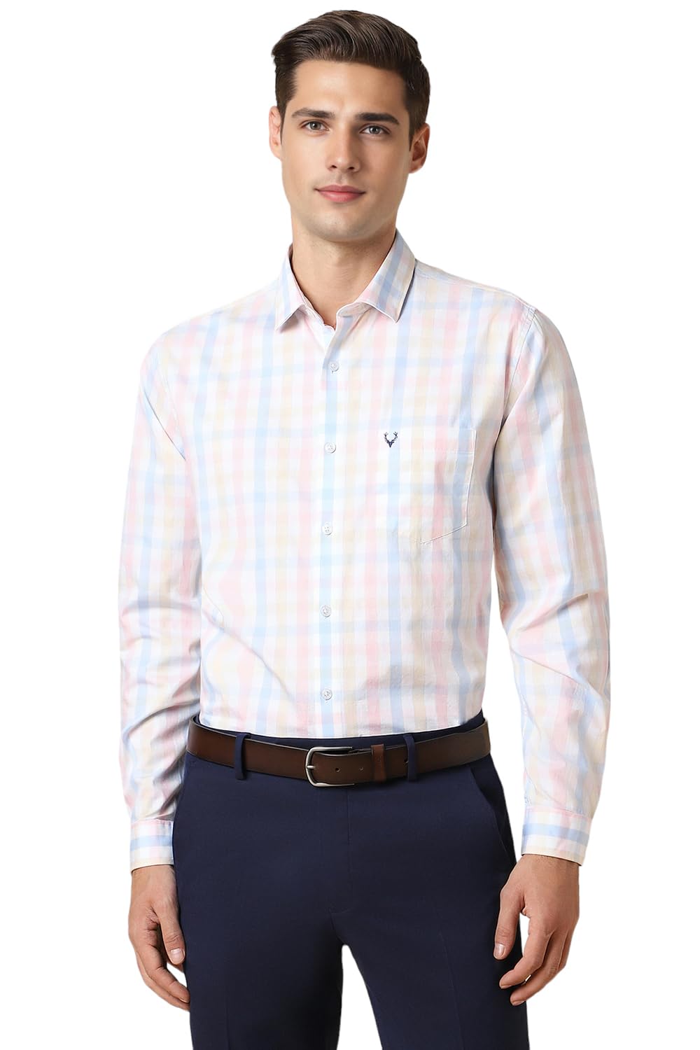 Allen Solly Men Slim Fit Formal Full Sleeve T-Shirt