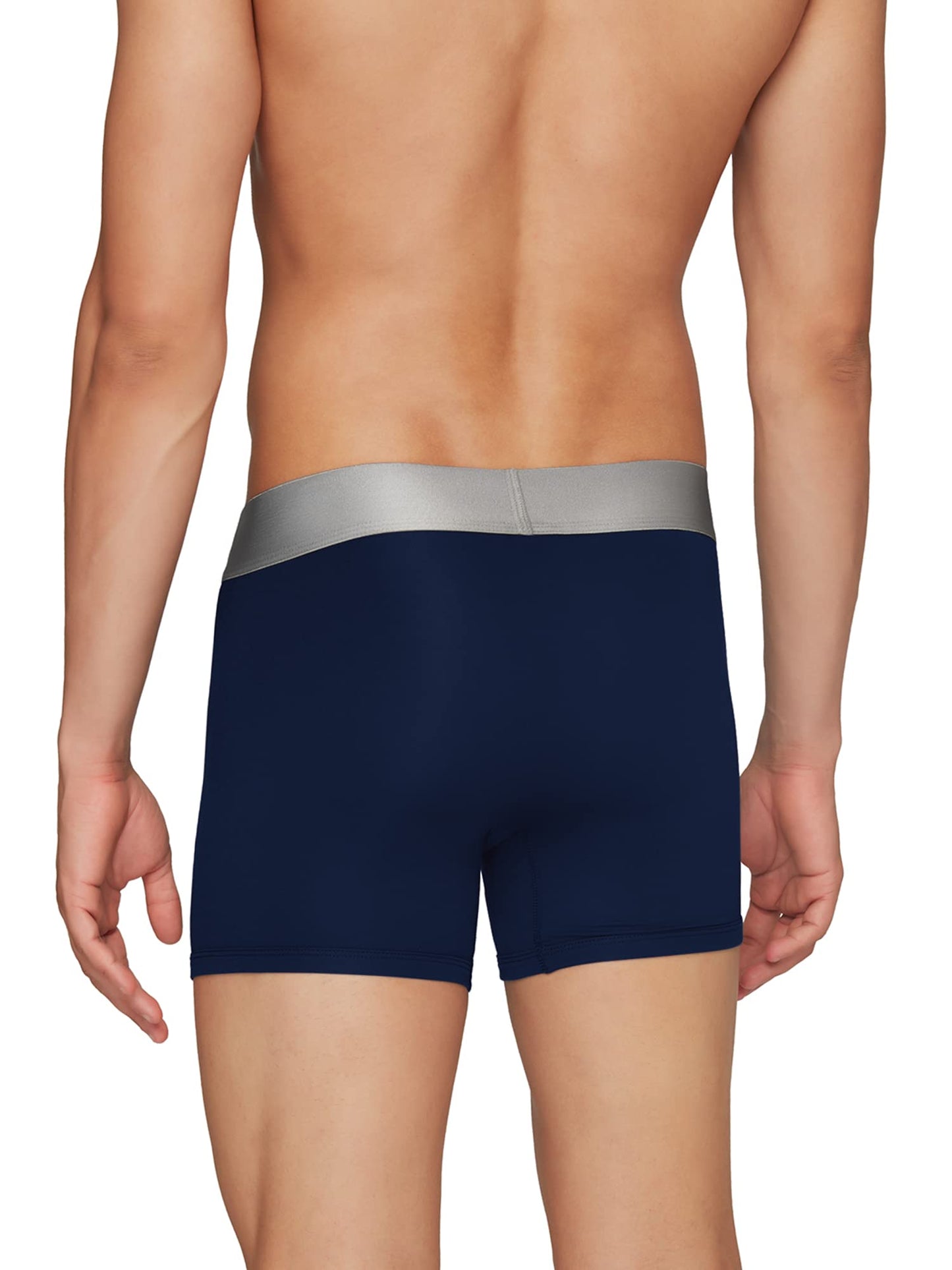 XYXX Mens Underwear Illuminati IntelliSoft Antimicrobial Micro Modal Trunk Pack of 2 (Black Iris ; Black Iris & Brilliant Blue;