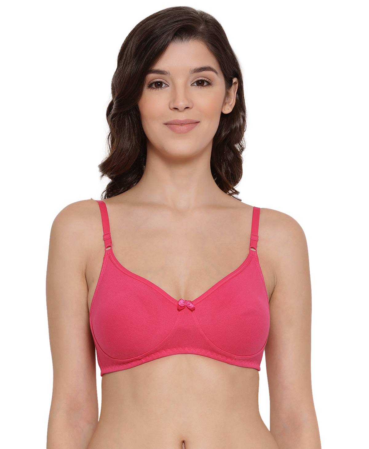 Lyra WomenS Cotton Non Padded Wire Free Seamless Bra Fuschia