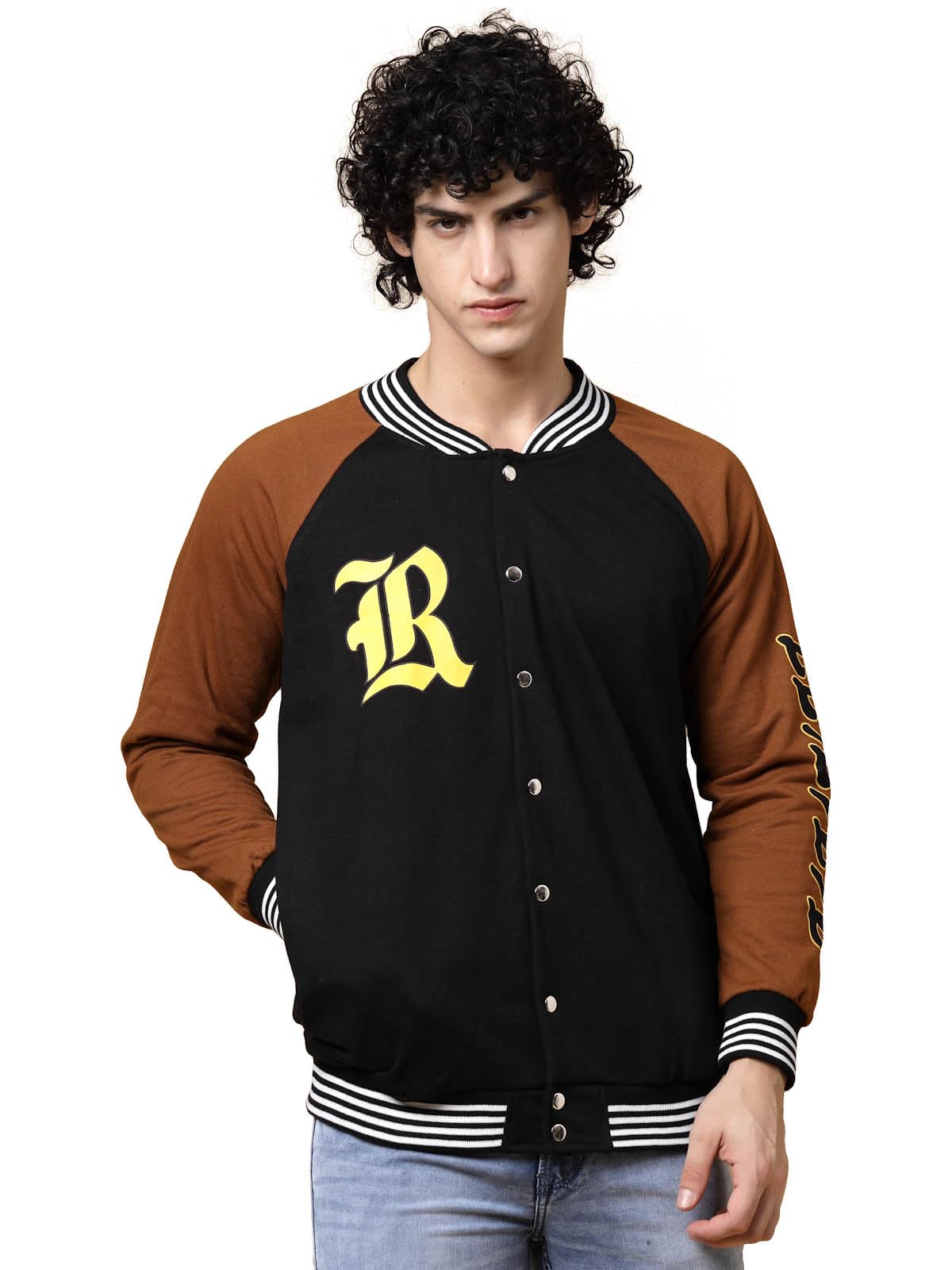 Rigo Varsity Jacket for Men | Streetwear Varsity Jacket | Puff Print Varsity Jacket | Oversized Varsity Jacket for Men