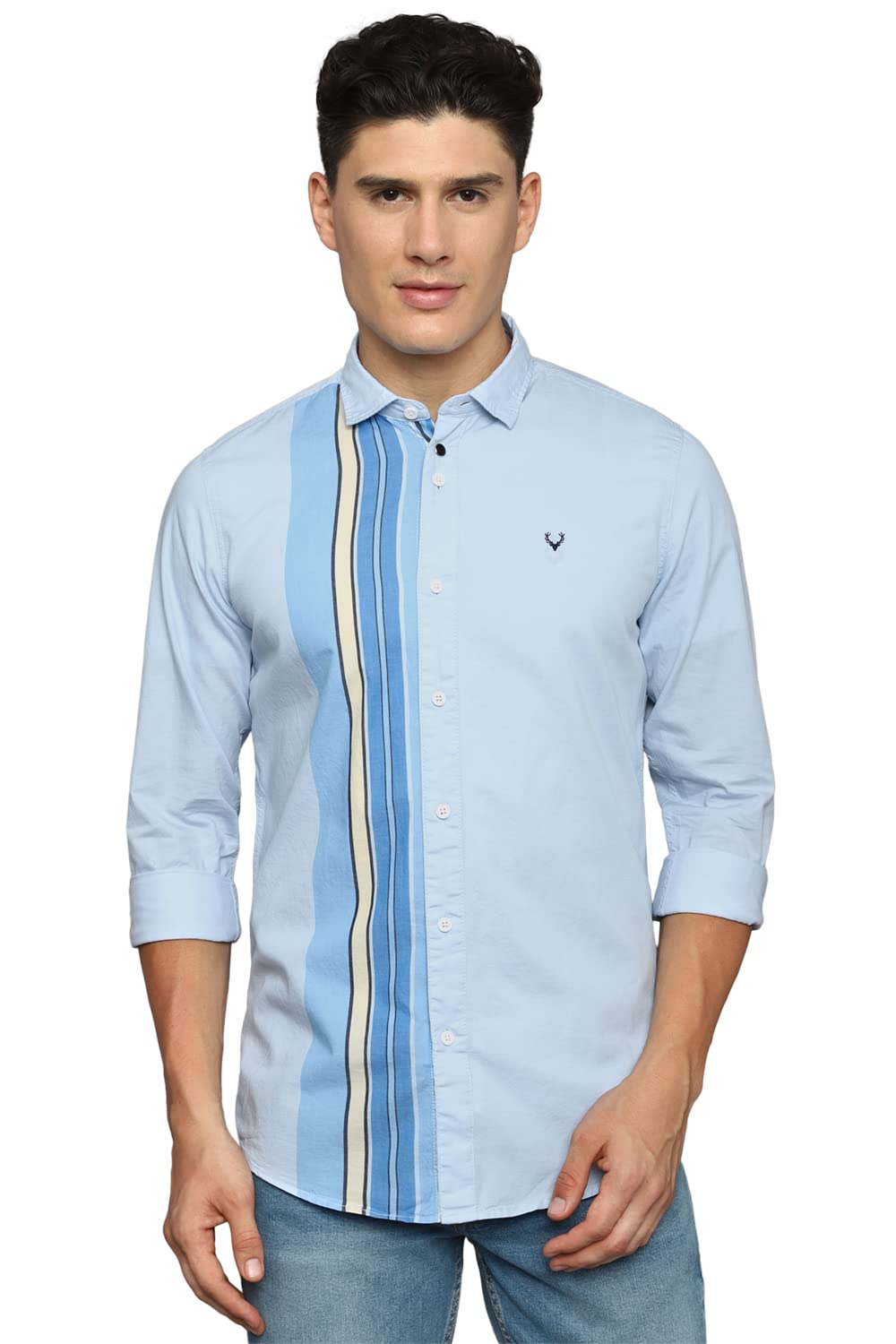 Allen Solly Men Striped Casual Full Sleeve Shirt