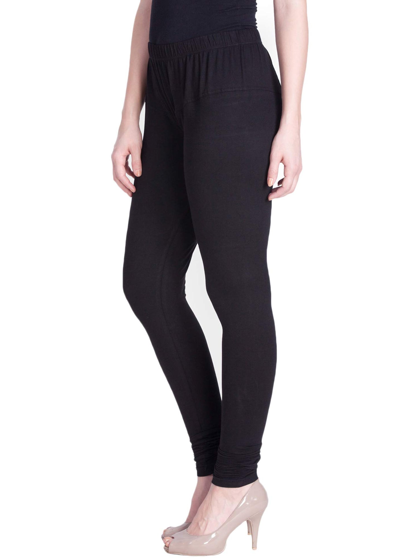 Lyra Women Solid Premium Cotton Churidar Leggings | Mid-Waist | Fashionwear